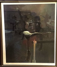 Vintage 1980s Robert Heindel Signed Ballet Art Print, London City Ballet Garden  picture