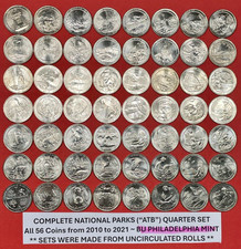 2010-2021 National Park Quarters Set 56 Coins Uncirculated All PHILADELPHIA Mint picture