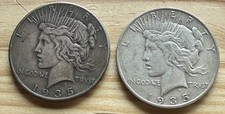 1935-P & 1935-S Peace Dollars  picture