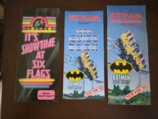 Vtg 90's Six Flags Great America Amusement Theme Park Map Show Guide Lot 1992 picture