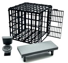 Custom 1:12 Scale Jail Prison Cell Diorama Prop Set for 6