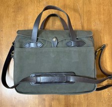 Filson 256 Original Briefcase Otter Green EXCELLENT Leather Made USA 70256 picture