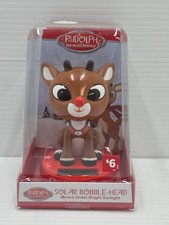 RUDOLPH THE RED NOSED REINDEER - RUDOLPH - SOLAR BOBBLE HEAD NEW red base picture