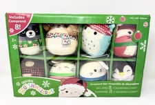 Squishmallows Christmas Holiday Ornament Set 8 Pack 4” Plush 2022 Complete Box picture