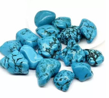 A+ 500 Ct Natural Blue Arizona Turquoise Tumble Lot Certified Loose Gemstone picture