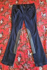 Kerrits Women's Stretch Denim Riding Jeans With Knee Patches XL picture