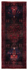 Vintage Hand-knotted Runner Rug 4'2