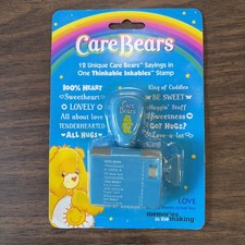 Vintage Care Bears Thinkable Inkables Stamp 12 Unique LOVE Sayings Rare NOS picture