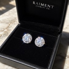2CT VVS1 D Color Moissanite Stud Earrings – S925 Silver – 6.5mm - 8MM picture