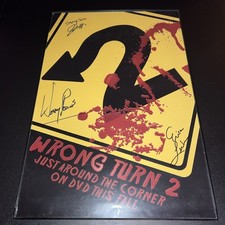 Wrong Turn 2 Signed 3x Horror Poster Promotional Lynch Rollins Leerhsen 12x18 picture