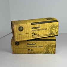 Vtg GE Regular Service Standard Light Bulbs 75 Watts 4 Bulbs Avg Life 750 Hours picture