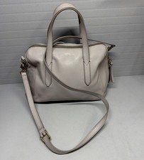 Fossil Sydney Chalky Gray  Leather  Small Satchel Shoulder Bag-Cute picture