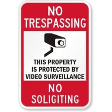 No Trespassing No Soliciting Aluminum Weatherproof Sign c00959 picture
