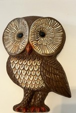 Vintage Retro Owl 1970s Foam Wall Plaque Wall Hanging Boho Art Deco picture