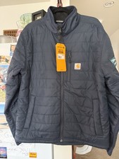 Carhartt Gilliam Rain Defender Insulated Full Zip Jacket Blue Men M Relaxed NWT picture