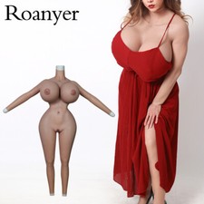 Roanyer Huge Silicone X Cup Breast Form whole Body Suit Shapewear Crossdresser  picture