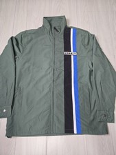 Gnarly Green Jacket Medium NEW Vintage Racing Stripes Style Green Full Zipper  picture