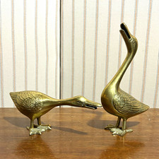 Pair of MCM Brass Geese picture