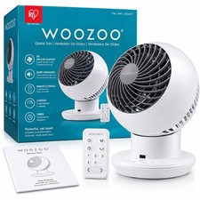 WOOZOO Globe Table/Desk Fan w/ Remote, Timer, Quiet, 5-Speed, White picture