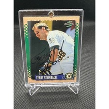 1995 Score Terry Steinbach Oakland Athletics Signed Autograph Card 104 Pinnacle picture
