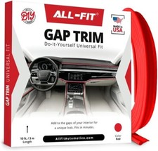 All-Fit Gap Trim Interior Custom Automotive Trim - Universal Fit - (Red) picture