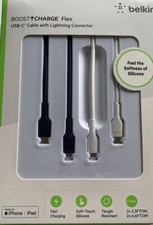 Belkin boost Up CHARGE Flex USB-C Cable with Lightning Connector Cable Kit 4Pack picture