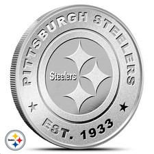 1 oz NFL Pittsburgh Steelers Silver Round (BU) picture