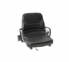 Yale Forklift Operator Seat 504283729 Black Vinyl Replacement Heavy Duty picture