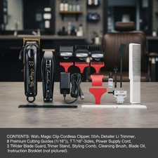 Wahl 5 Star Cordless Magic Clip Detailer Trimmer Combo Pro Barber Set 3025397 picture