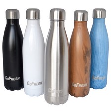 GoFresh 17 oz Water Bottle Stainless Steel Insulated Cup Holder Ready picture