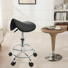Adjustable Hydraulic Swivel Saddle Stool SPA Salon Rolling Chair with Wheels picture
