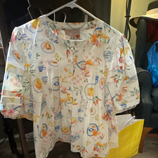 Philosophy Republic Clothing Multicolor Print Button Blouse XL picture