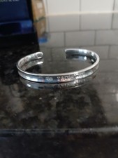 Authentic Tiffany & Co 1837 Narrow Cuff Bracelet Bangle Sterling Silver 925 Used picture