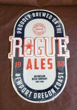 Rogue Ales Brewery Beer Metal Tin Sign Bar Man Cave Pub Decor Sealed Newport picture