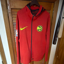 Nike Atlanta Hawks NBA Basketball Dri-FIT Full-Zip Hooded Jacket Red XXL picture