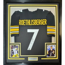 Framed Facsimile Autographed Ben Roethlisberger 35x39 Jersey picture