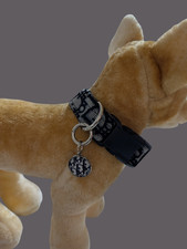 Elegant dog collar, collar for dog, luxury collar for dog with removable tag SM picture