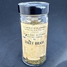 Vintage National Bureau of Standards NBS Standard Sample 37c Sheet Brass WW2 picture