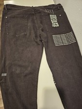 Ksubi Black Dark Wash Skinny Fit Denim Jeans CHITCH K PATCH ACE BLACK 32 picture