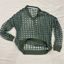 🧡 ANTHROPOLOGIE  Pete 🧡 Stunning Open holes Soft modal Sweater NWoT $198 L picture