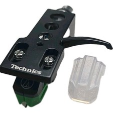 GENUINE Audio-Technica ATVM95E Cartridge with TECHNICS style Black Headshell  picture