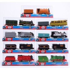 TRACKMASTER THOMAS BATTERY MOTORIZED TOY TRAIN- DOUGLAS + DONALD +Railway Tracks picture