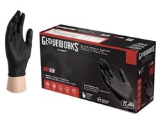 GLOVEWORKS Black Nitrile Gloves 5mil (XL), 100 Count picture