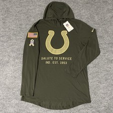 Nike Indianapolis Colts Salute To Service Mens Large On Field Hooded Shirt NWT picture