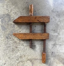 ANTIQUE R. BLISS MFG CO No.12 WOOD SCREW CLAMP PAWTUCKET RI 1800s CARPENTER TOOL picture