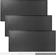 Peg Board, 3 Pack 16-Inch X 36-Inch Heavy Duty Steel Pegboard,Heavy Duty Black P picture