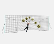 Open Goaaal Large 29ft x 10ft Soccer Backstop Net System Steel Portable picture