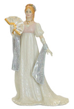 Lenox IVORY GALA AT THE WHITE HOUSE Fashion Figurine 24 KT Accents Fan Gown picture