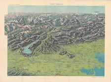 c. 1910 Vallardi 2-Sheet Bird's-Eye View of Northern Italy, w/ Venice, Dolomites picture