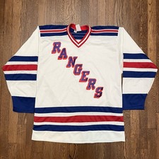 Vintage CCM New York Rangers Jersey Home Blue | NHL 1980's Sz. MED Made In USA picture